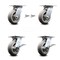 Service Caster 6 Inch Thermoplastic Rubber Swivel Caster Swivel Locks 2 Brakes SCC, 2PK SCC-35S620-TPRBD-BSL-2-SLB-2 - alternate 1